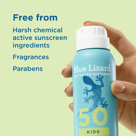 Close-up of BLUE LIZARD Kids Mineral Sunscreen Spray nozzle