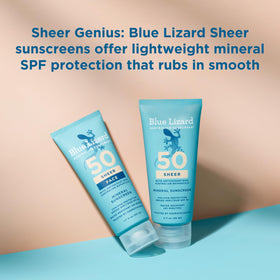 Close-up of BLUE LIZARD Sheer Mineral Sunscreen Lotion texture