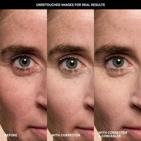 Close-up of Bobbi Brown Skin Corrector Stick with swatch on skin