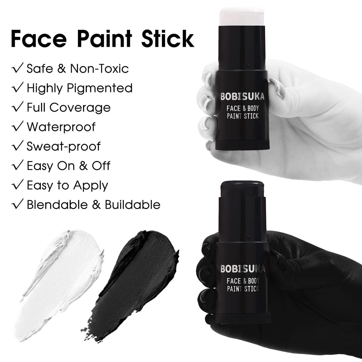 Close-up of BOBISUKA Black White painting stick