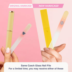 Close-up of BONA FIDE BEAUTY Czech Glass Nail File showing texture
