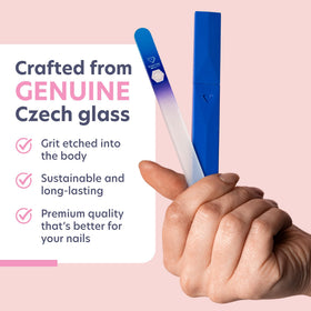 Close-up of BONA FIDE BEAUTY Glass Nail File texture