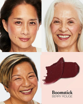 Close-up of BOOM! Boomstick Color Cream Blush swatch on skin