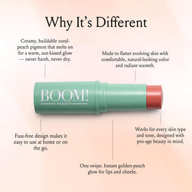 Close-up of BOOM! Boomstick Golden Peach® showing the warm coral-peach shade
