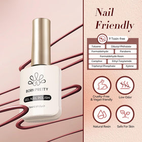 Close-up of Born Pretty Burgundy Gel Nail Polish texture