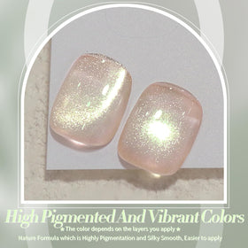 Close-up of Born Pretty Cat Eye Gel Nail Polish showing green magnetic light
