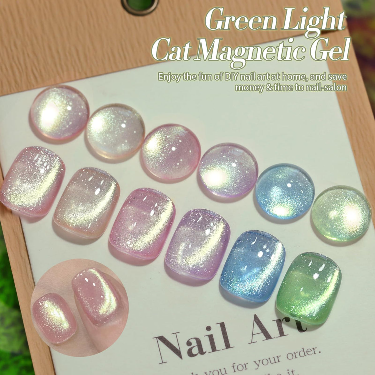 Close-up of Born Pretty Cat Magnetic Eye Gel Nail Polish in pink