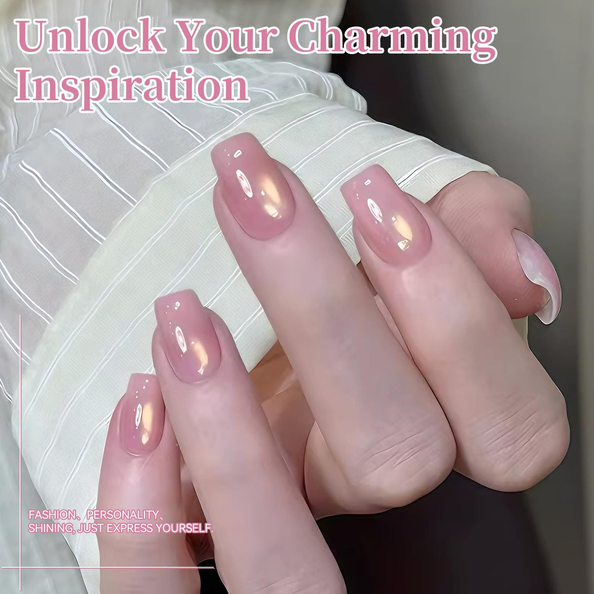 Close-up of Born Pretty Cat Magnetic Eye Gel Nail Polish with gold glitter
