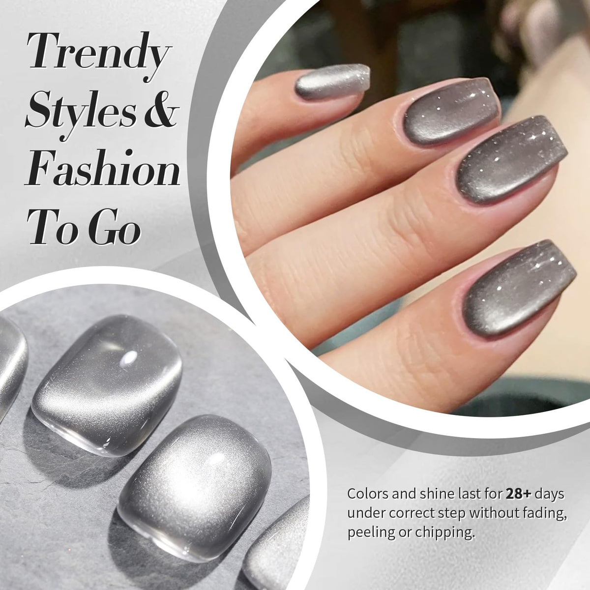 Close-up of Born Pretty Cat Magnetic Eye Gel Polish texture