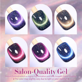 Close-up of Born Pretty gel polish bottle with holographic colour