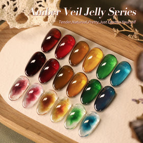 Close-up of Born Pretty Jelly Gel Nail Polish bottle in red