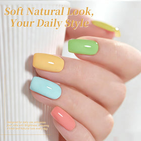 Close-up of Born Pretty mint blue gel polish bottle