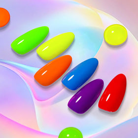 Close-up of Born Pretty Neon Gel Nail Polish bottles
