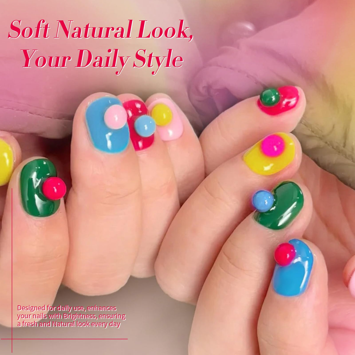 Close-up of Born Pretty Neon Gel Polish bottle in bright pink