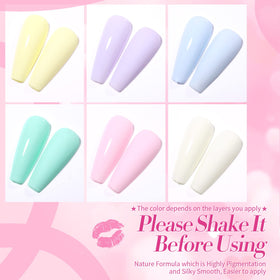Close-up of Born Pretty pastel gel polish bottle showing the vibrant colour