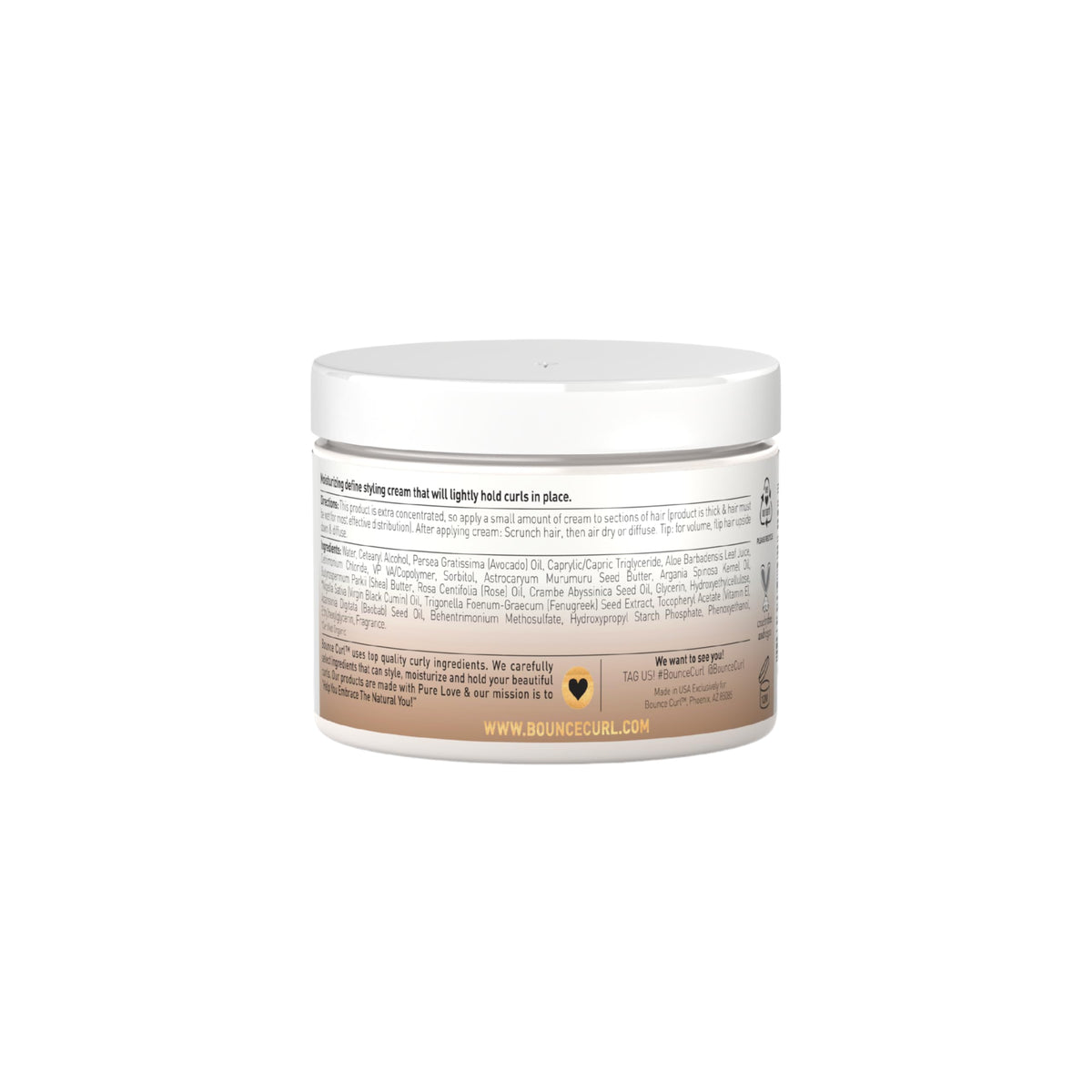 Close-up of Bounce Curl Cream texture on hand
