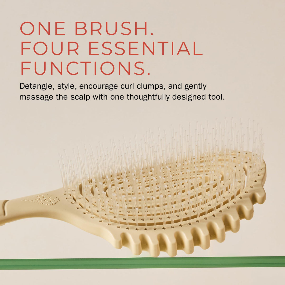 Close-up of Bounce Curl Detangle Define EdgeLift Brush bristles