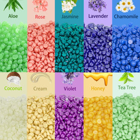 Close-up of Bouvetan wax beads in various colours