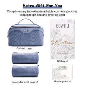 Close-up of BOYATU makeup bag zipper