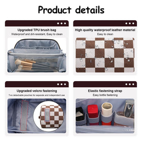 Close-up of BOYATU Travel Makeup Bag handle and zipper