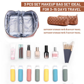 Close-up of BOYATU Travel Makeup Bag zipper and hardware