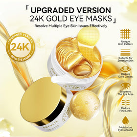 Close-up of BREYLEE 24K Gold Eye Mask texture