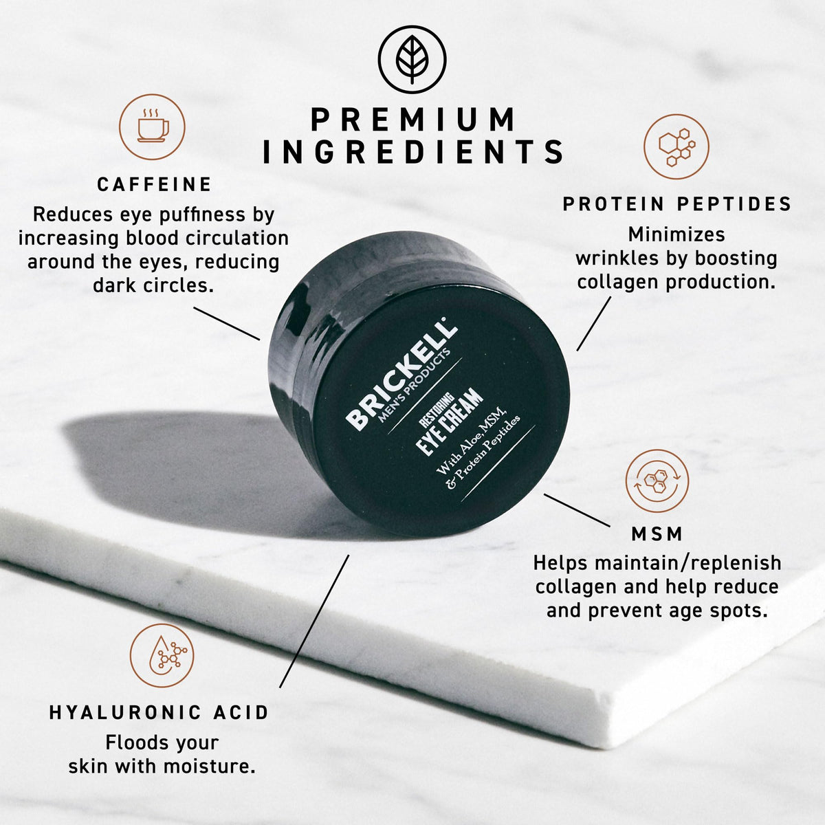 Close-up of Brickell Men's Under Eye Cream texture