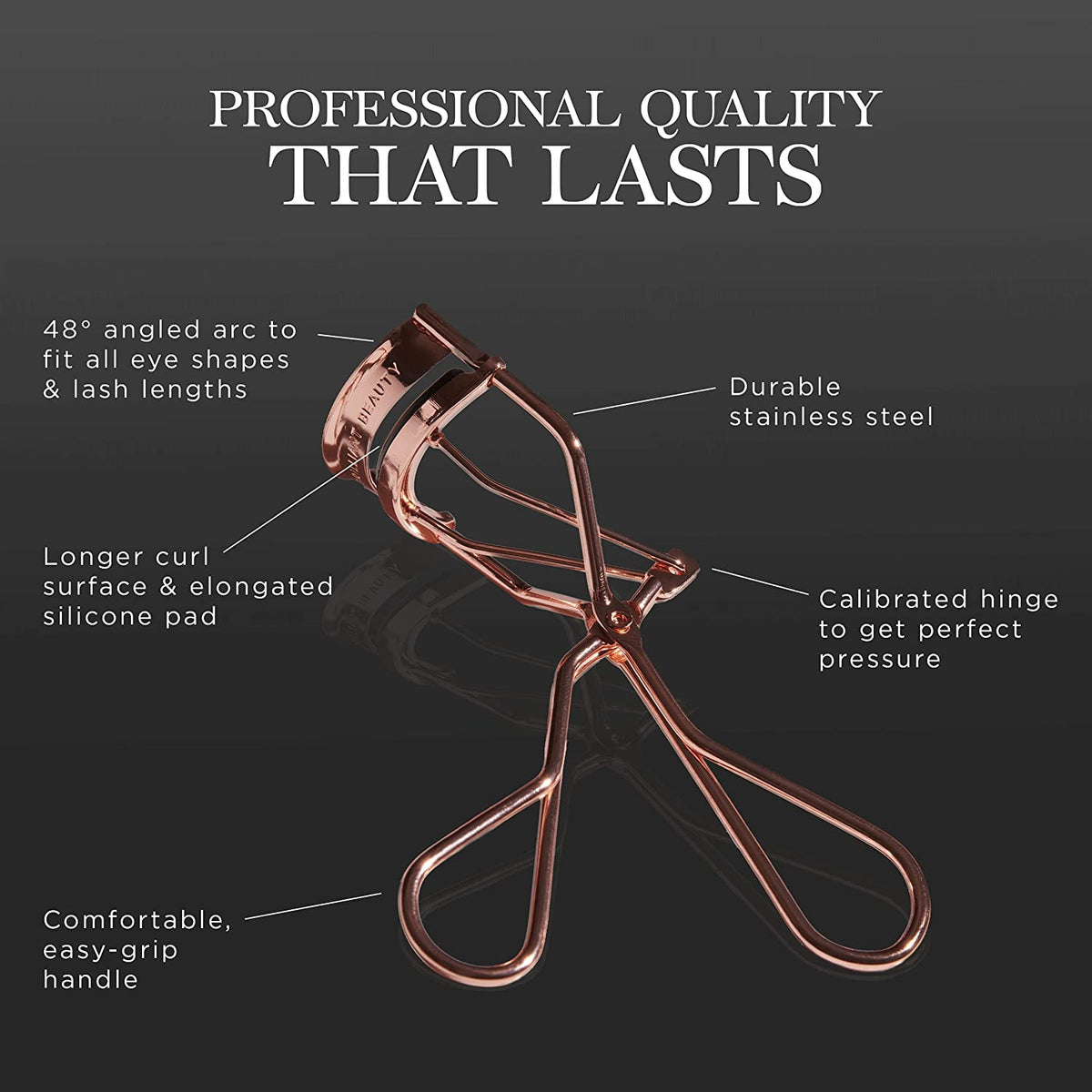 Close-up of Brilliant Beauty Eyelash Curler silicone pad
