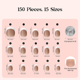 Close-up of brown short square press on nails