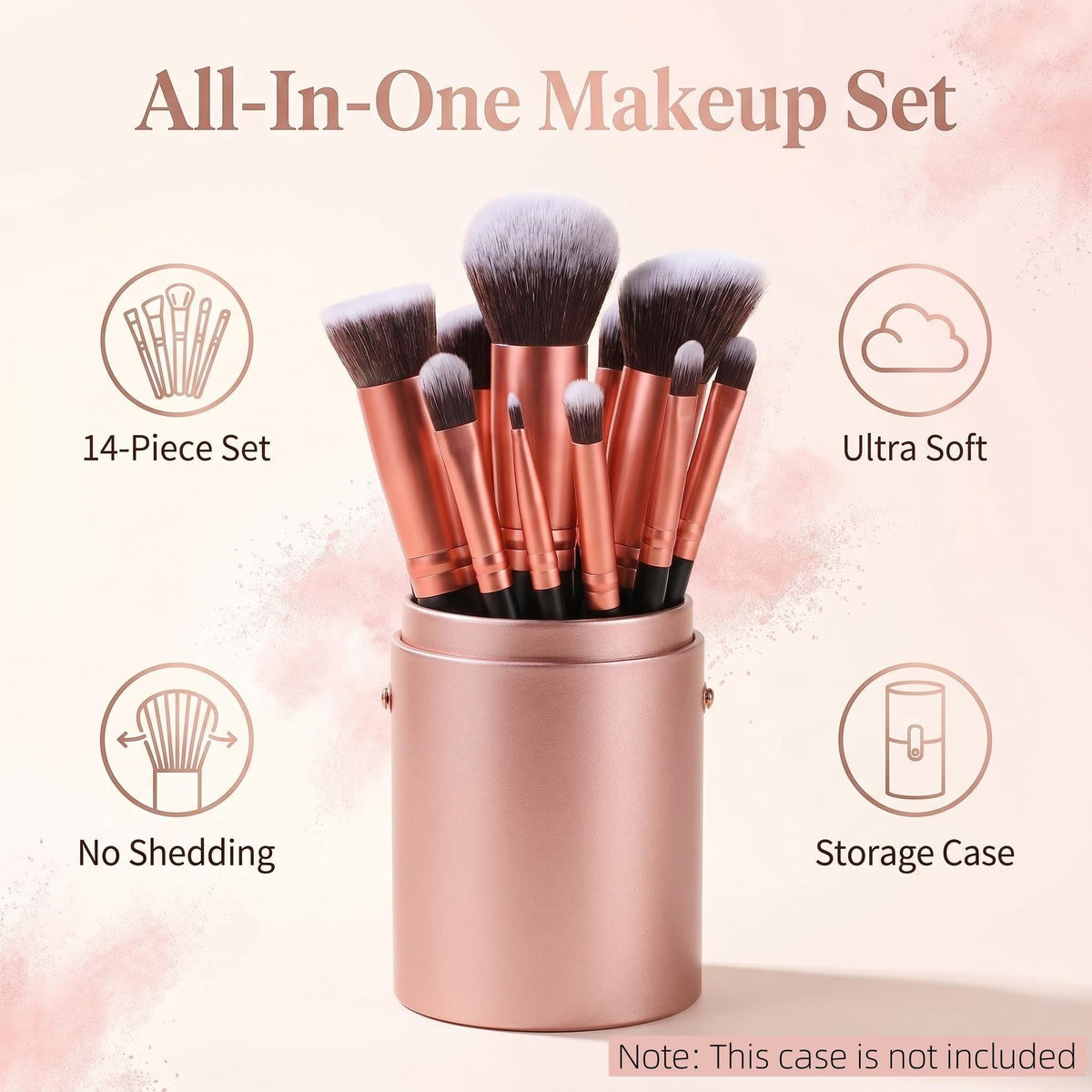Close-up of BS-MALL foundation brush from the 14-piece set