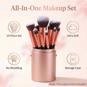 Close-up of BS-MALL foundation brush from the 14-piece set