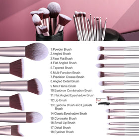Close-up of BS-MALL liquid foundation brush and concealer brush