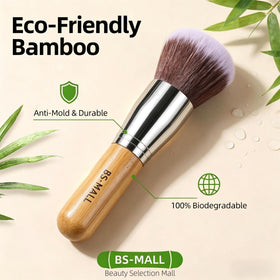 Close-up of BS-MALL makeup brushes with soft bristles