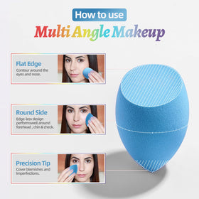 Close-up of BS-MALL makeup sponge showing texture