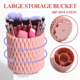 Close-up of BS-MALL pink wooden handle makeup brush