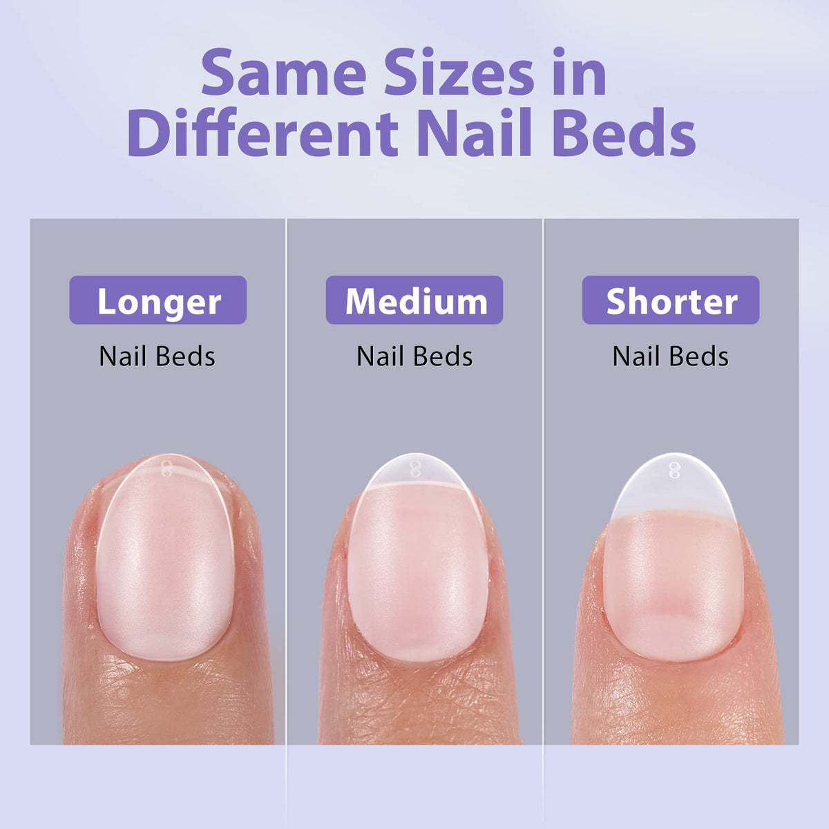 Close-up of BTArtbox Clear Soft Gel Nail Tips showing texture