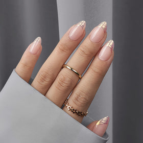 Close-up of BTArtbox Press On Nails Athena design