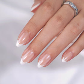 Close-up of BTArtbox Press On Nails showing natural nail look