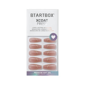 Close-up of BTArtbox Press On Nails showing natural nail look