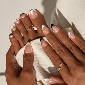 Close-up of BTArtbox Press On Nails showing natural nail look