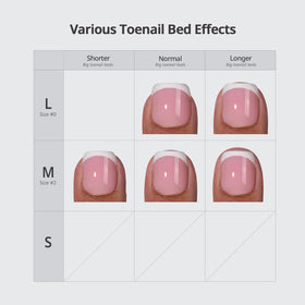 Close-up of BTARTBOXNAILS French Tip Press On Toenails showing natural look