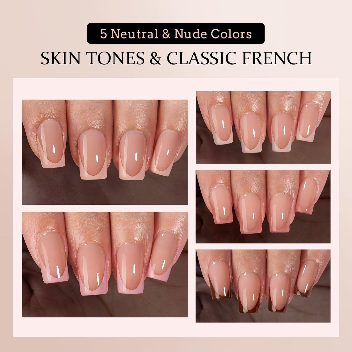 Close-up of BTARTBOXNAILS SkinTone French Tip nails showing natural finish