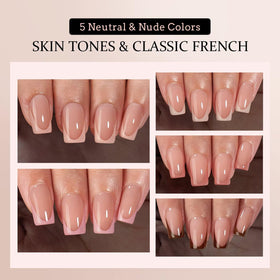 Close-up of BTARTBOXNAILS SkinTone French Tip nails showing natural finish