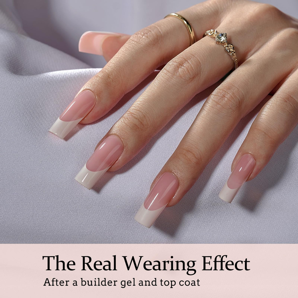 Close-up of BTARTBOXNAILS White French Tip design