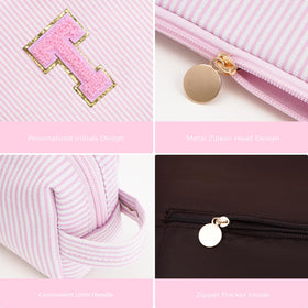 Close-up of Btffitting makeup bag zipper detail