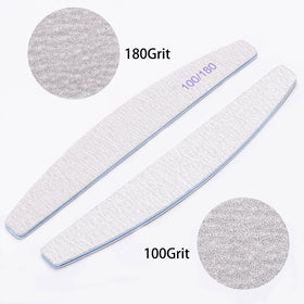 Close-up of BTYMS nail file showing 100 grit side