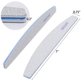 Close-up of BTYMS nail file showing 180 grit side