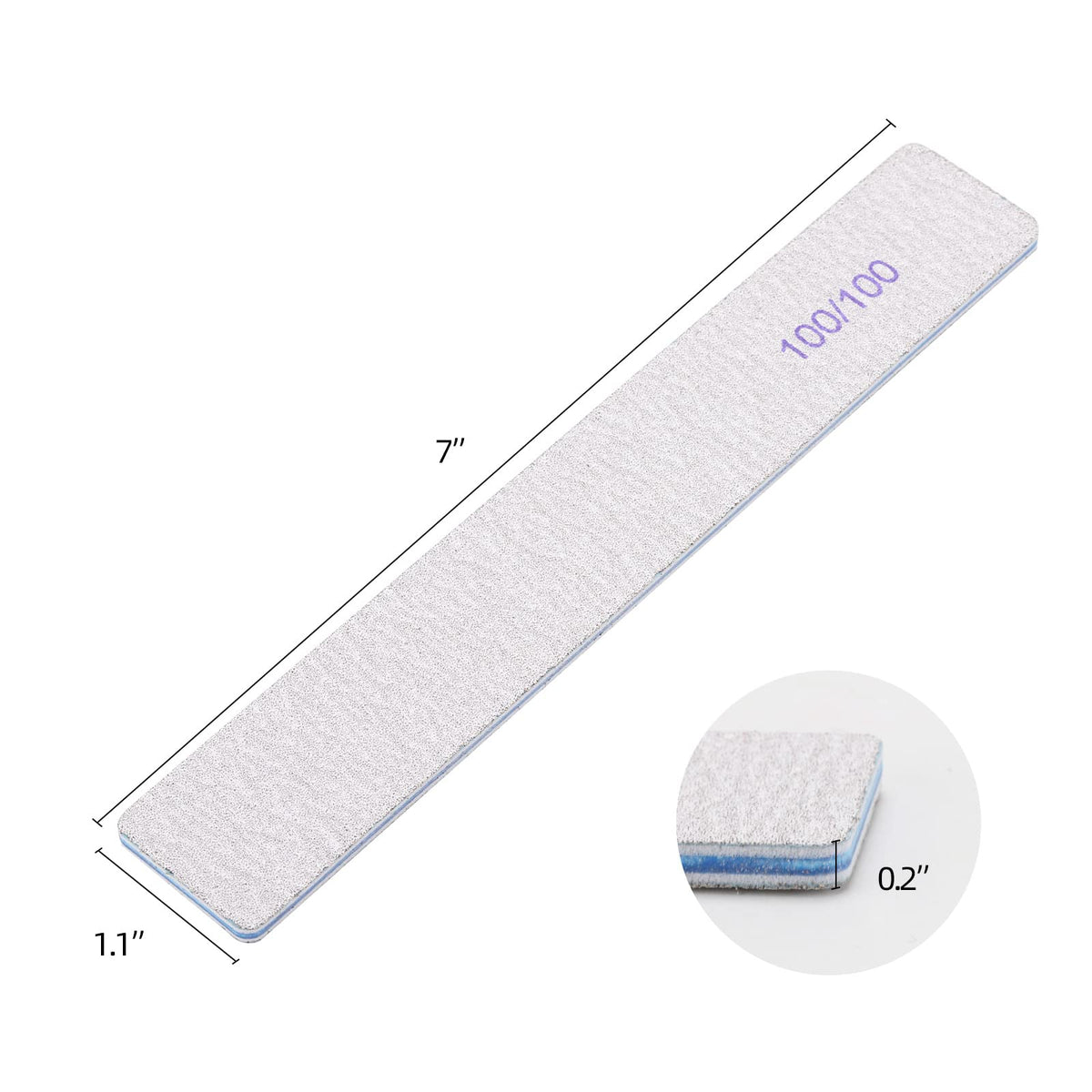 Close-up of BTYMS nail file texture and grit