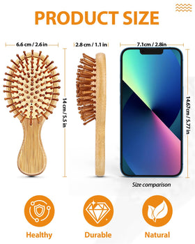 Close-up of BUNDLEPRO Hair Brush showing ball-tipped bristles