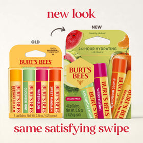 Close-up of Burt's Bees Lip Balm tube in Cucumber Mint flavour